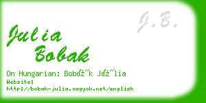 julia bobak business card